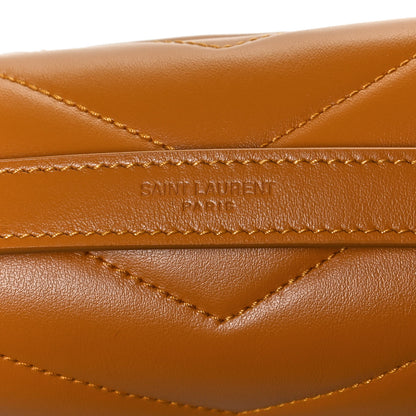 Saint Laurent Calfskin Y Quilted Monogram Small Loulou Chain Satchel Cheddar 9 of 12