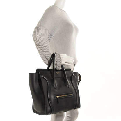Celine Smooth Calfskin Mini Luggage Black 2 of 8
