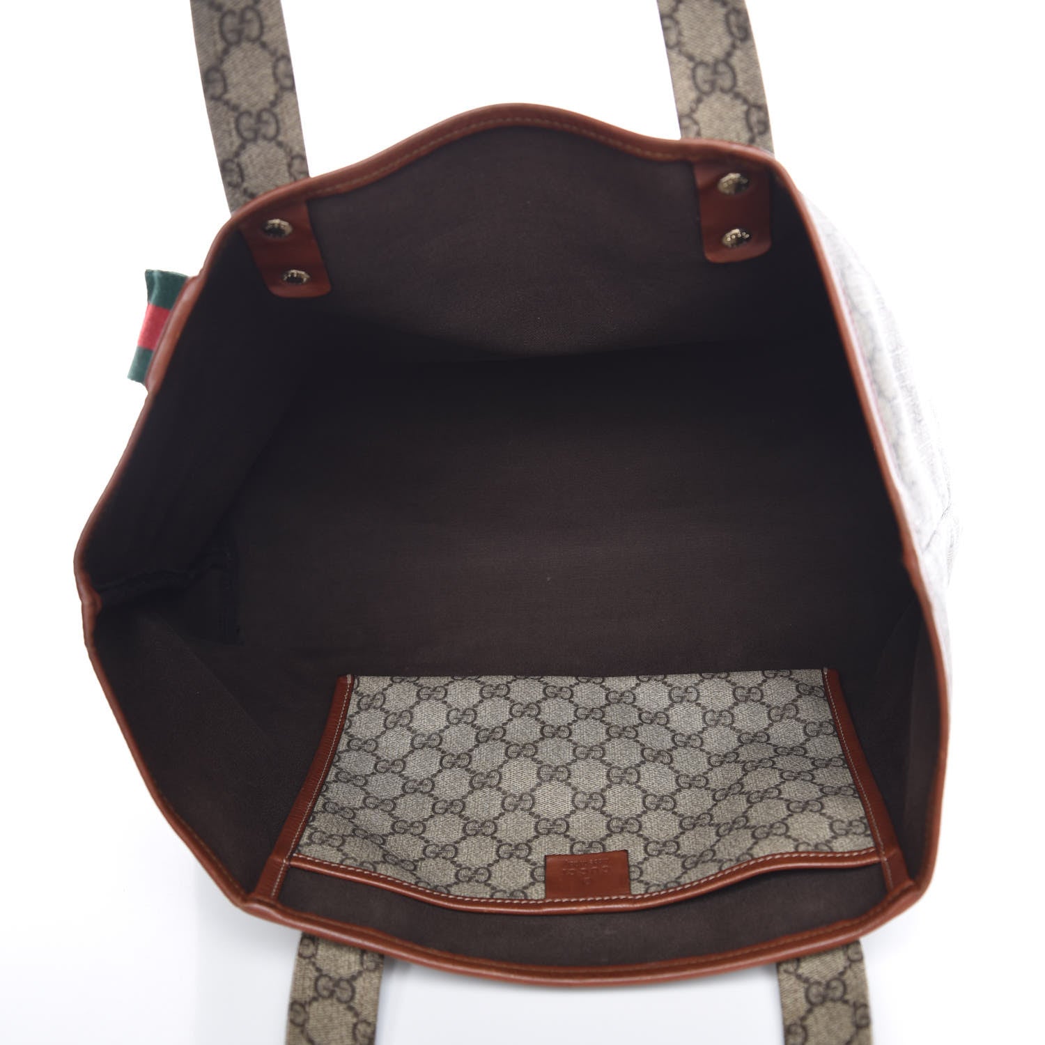 Gucci GG Plus Monogram Medium Signature Web Loop Tote Brown 5 of 8