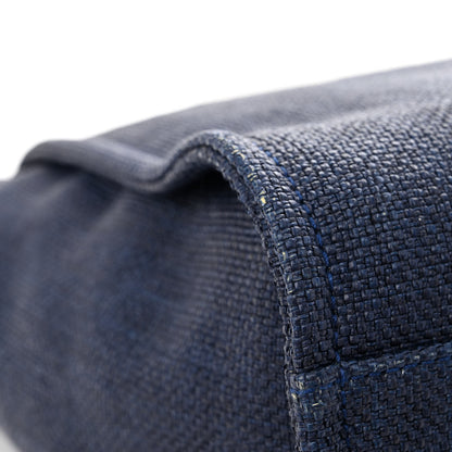 Chanel Woven Straw Raffia Medium Deauville Tote Navy 11 of 12