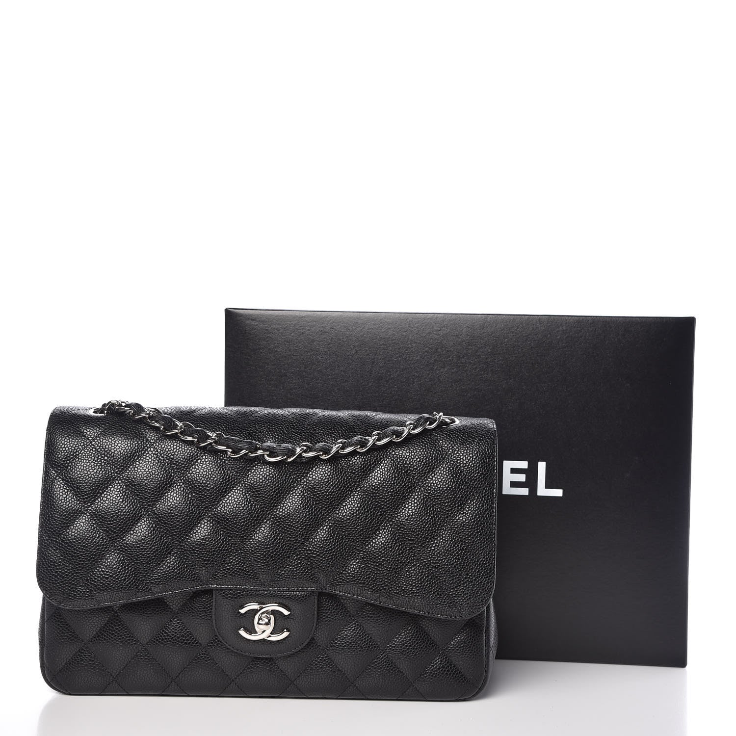Chanel Caviar Quilted Jumbo Double Flap Black 13 of 13