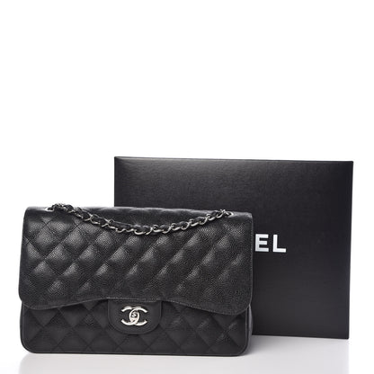 Chanel Caviar Quilted Jumbo Double Flap Black 13 of 13