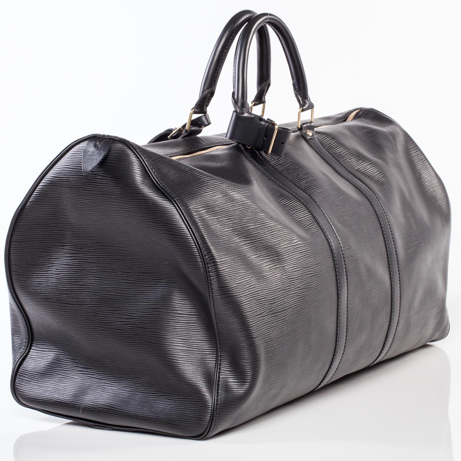 Louis Vuitton Epi Keepall 55 Black 3 of 12