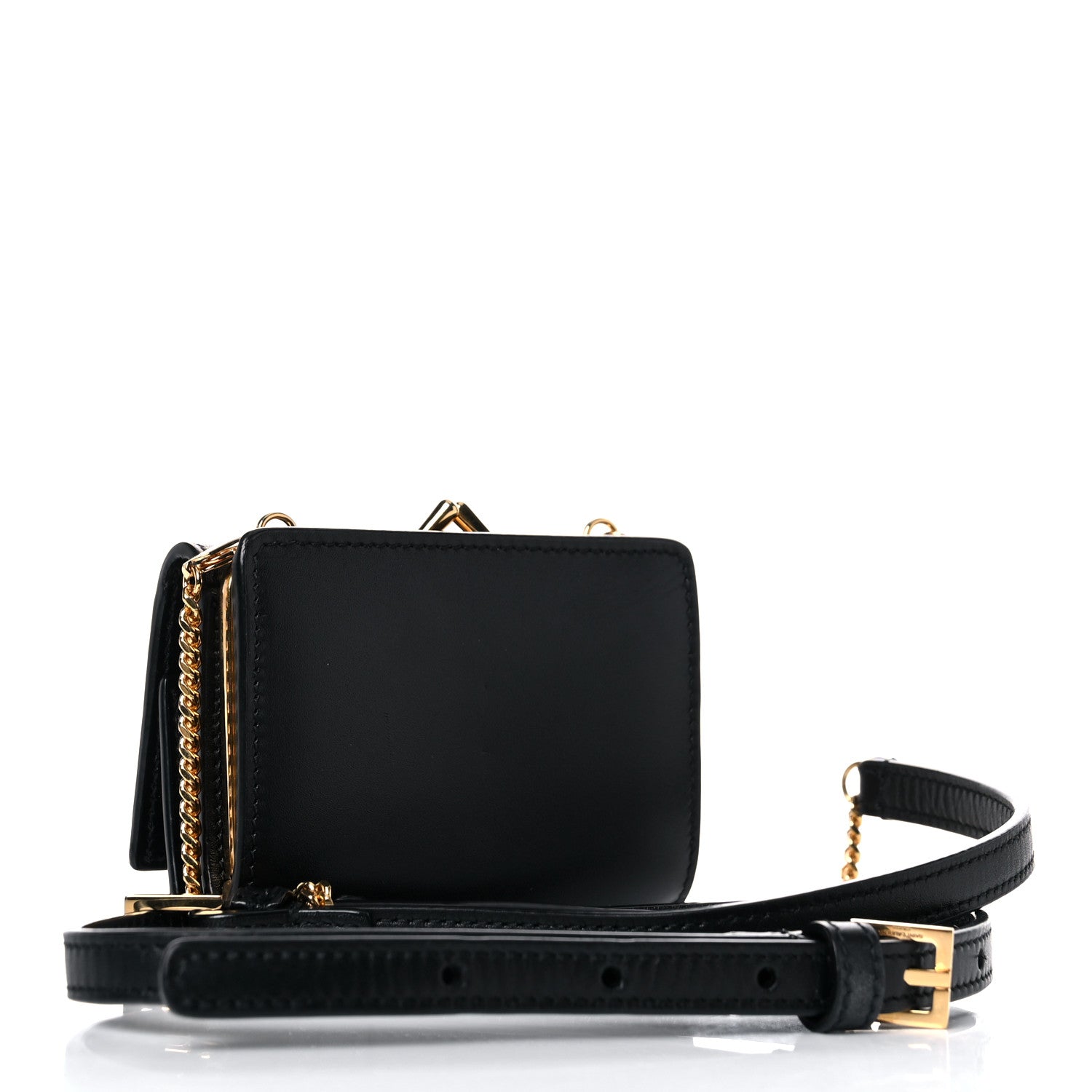 Saint Laurent Smooth Calfskin Monogram Rider Belt Bag Black 3 of 15