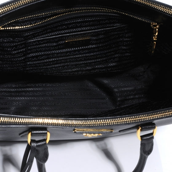Prada Saffiano Lux Medium Tote Nero Black 5 of 9