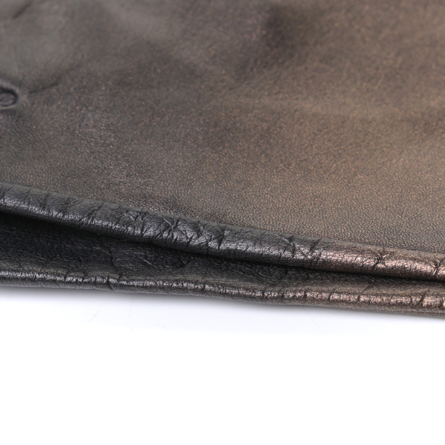 Chanel Metallic Lambskin Long Gloves 8 Black Brown 9 of 9