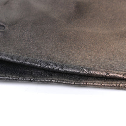 Chanel Metallic Lambskin Long Gloves 8 Black Brown 9 of 9