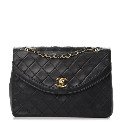 Chanel Lambskin Quilted Medium Single Flap Black 1 of 15