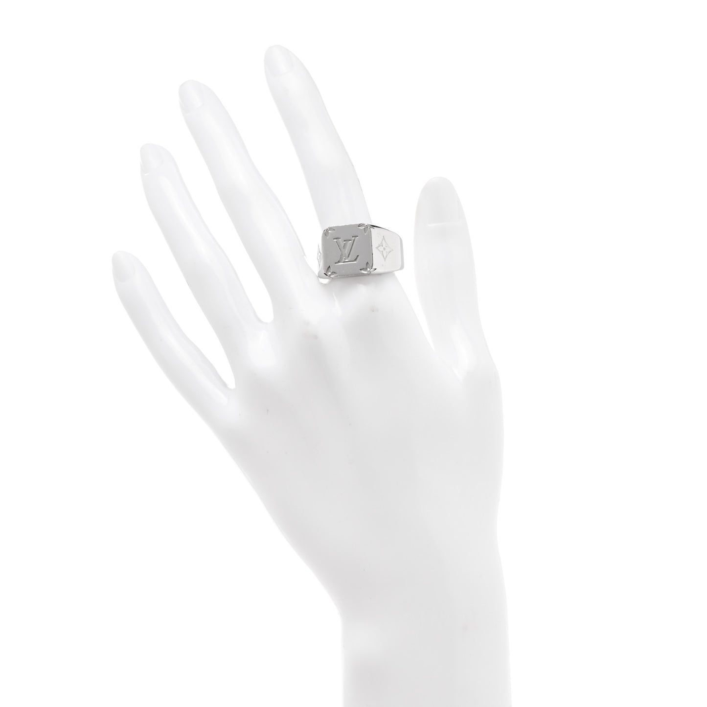 Monogram Signet Ring M Silver
