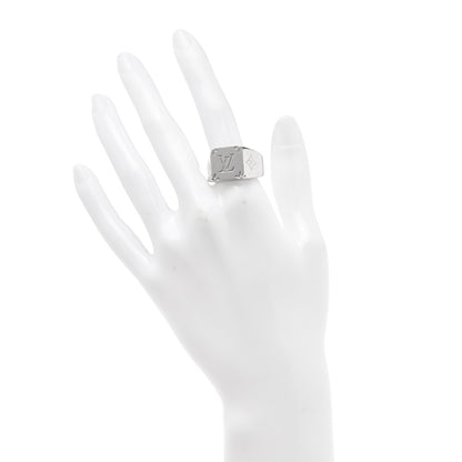 Louis Vuitton Monogram Signet Ring M Silver 2 of 6