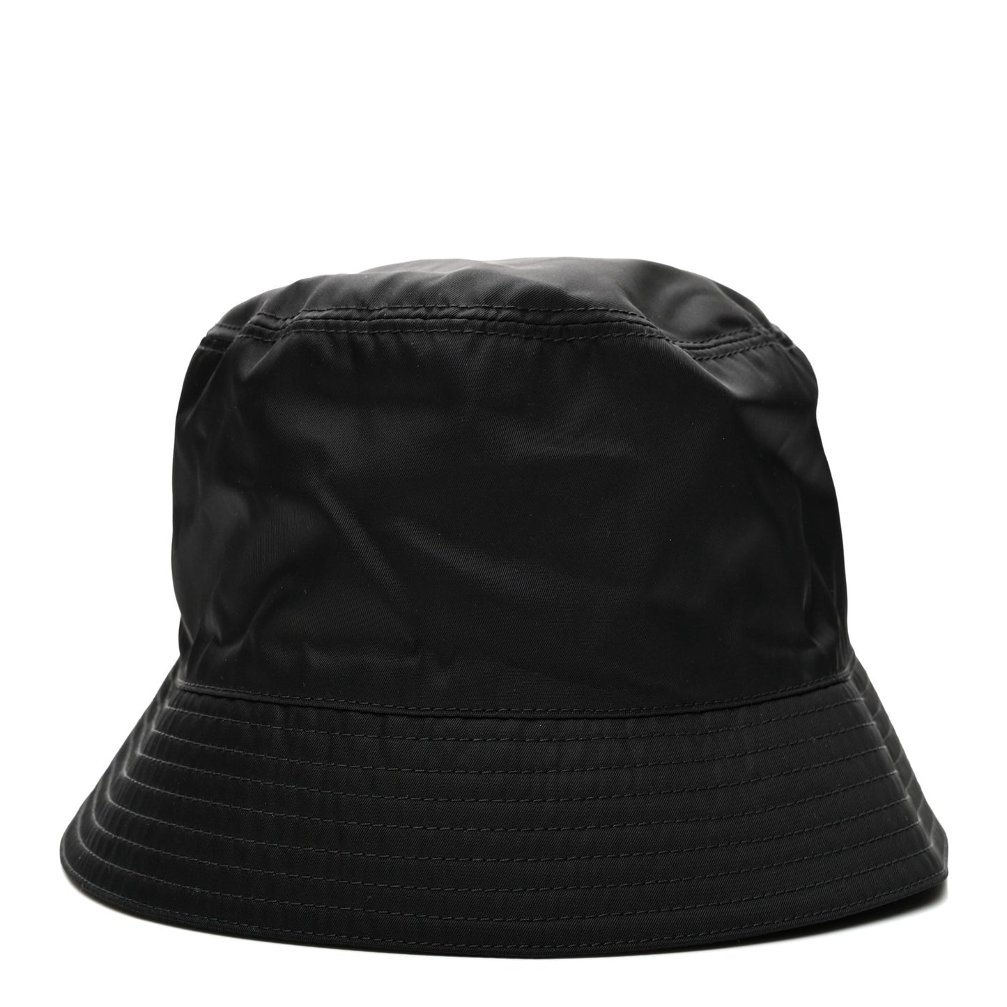 Re-Nylon Metal Triangle Logo Womens Bucket Hat M Black