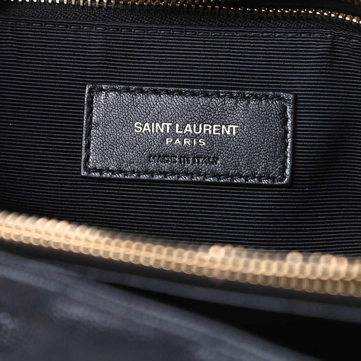 Grain De Poudre Matelasse Chevron Monogram Shopping Bag Black