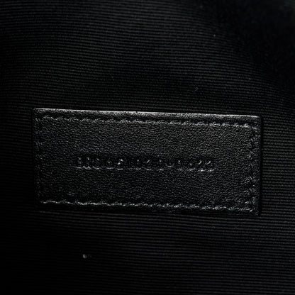 Saint Laurent Grain De Poudre Textured Mixed Matelasse Triquilt Monogram Clutch Black 7 of 11