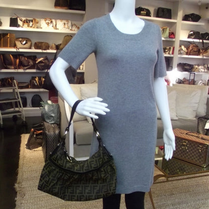 Fendi Zucca Cuoio Lucido Hobo Tobacco Moro 2 of 12