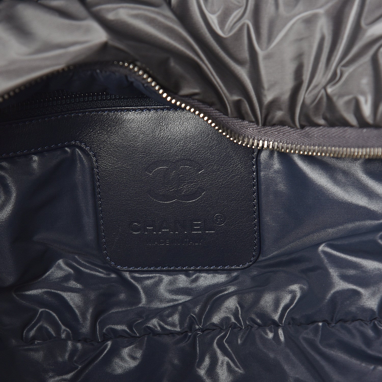 Chanel Nylon Quilted Large Coco Cocoon Tote Grey 5 of 8
