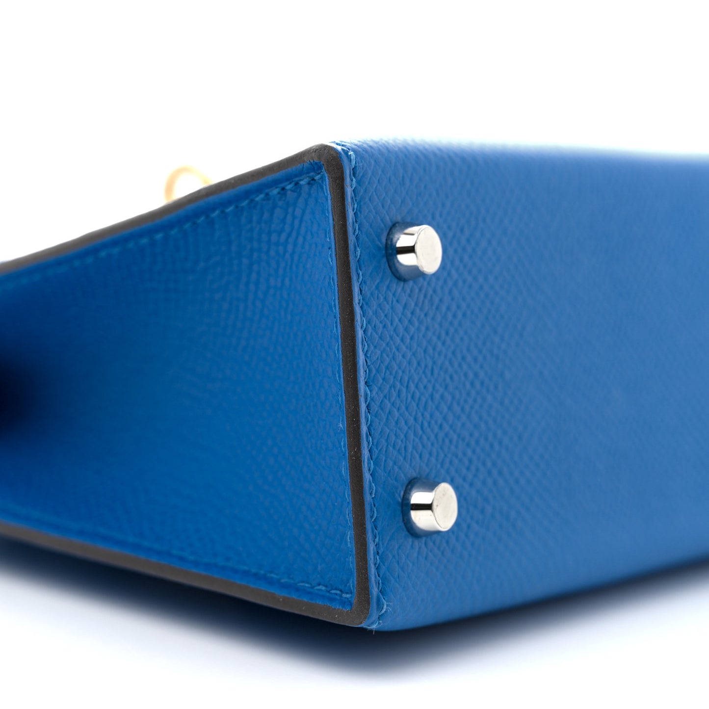 Epsom Mini Kelly Sellier 20 Bleu Hydra