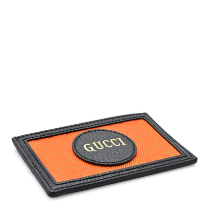 Gucci Econyl Nylon Monogram Off The Grid Card Case Carrot Orange Black 4 of 7