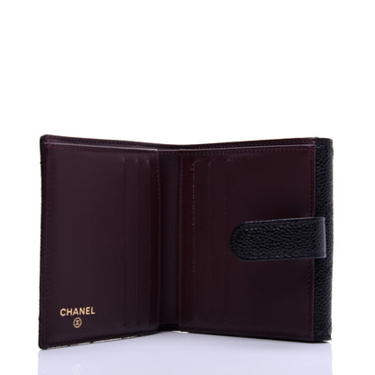 Chanel Caviar Quilted Compact French Flap Wallet Black 5 of 12