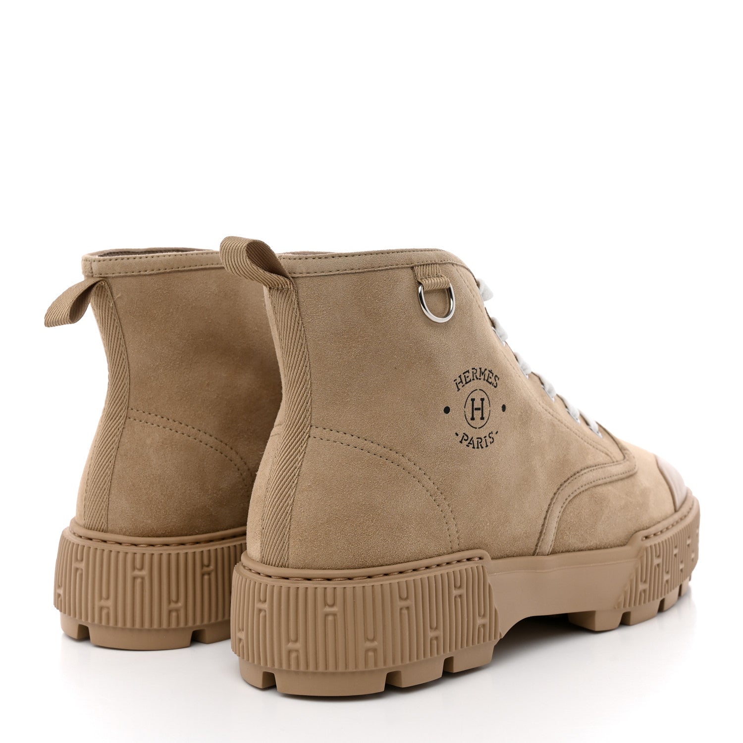 Hermes Suede Goatskin Itineraire Ankle Boot 40 Beige Argile 4 of 8