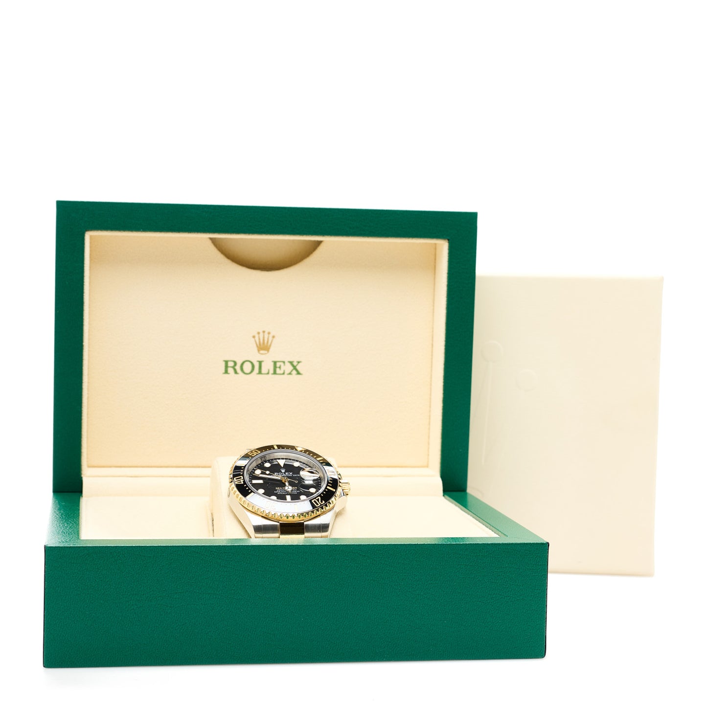 Stainless Steel 18K Yellow Gold 43mm Oyster Perpetual Date Sea-Dweller Deepsea Watch 126603