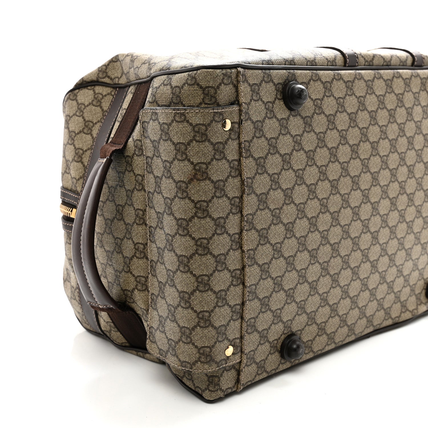 Gucci GG Plus Monogram Large Carry On Duffle Bag Brown 11 of 12