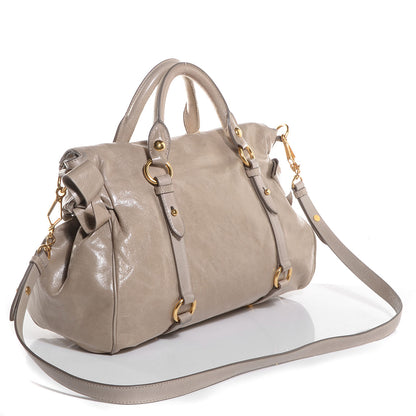Miu Miu Vitello Lux Medium Bow Bag Pomice 3 of 10