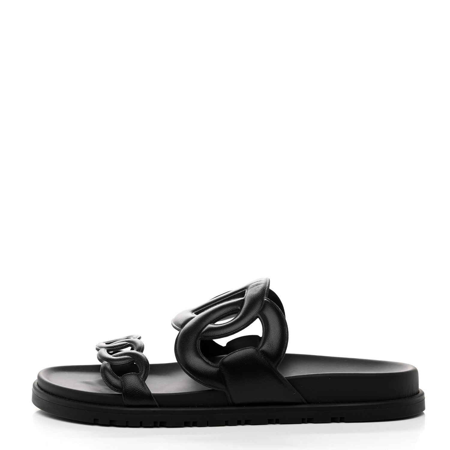 Hermes Nappa Extra Sandals 40 Black 1 of 9
