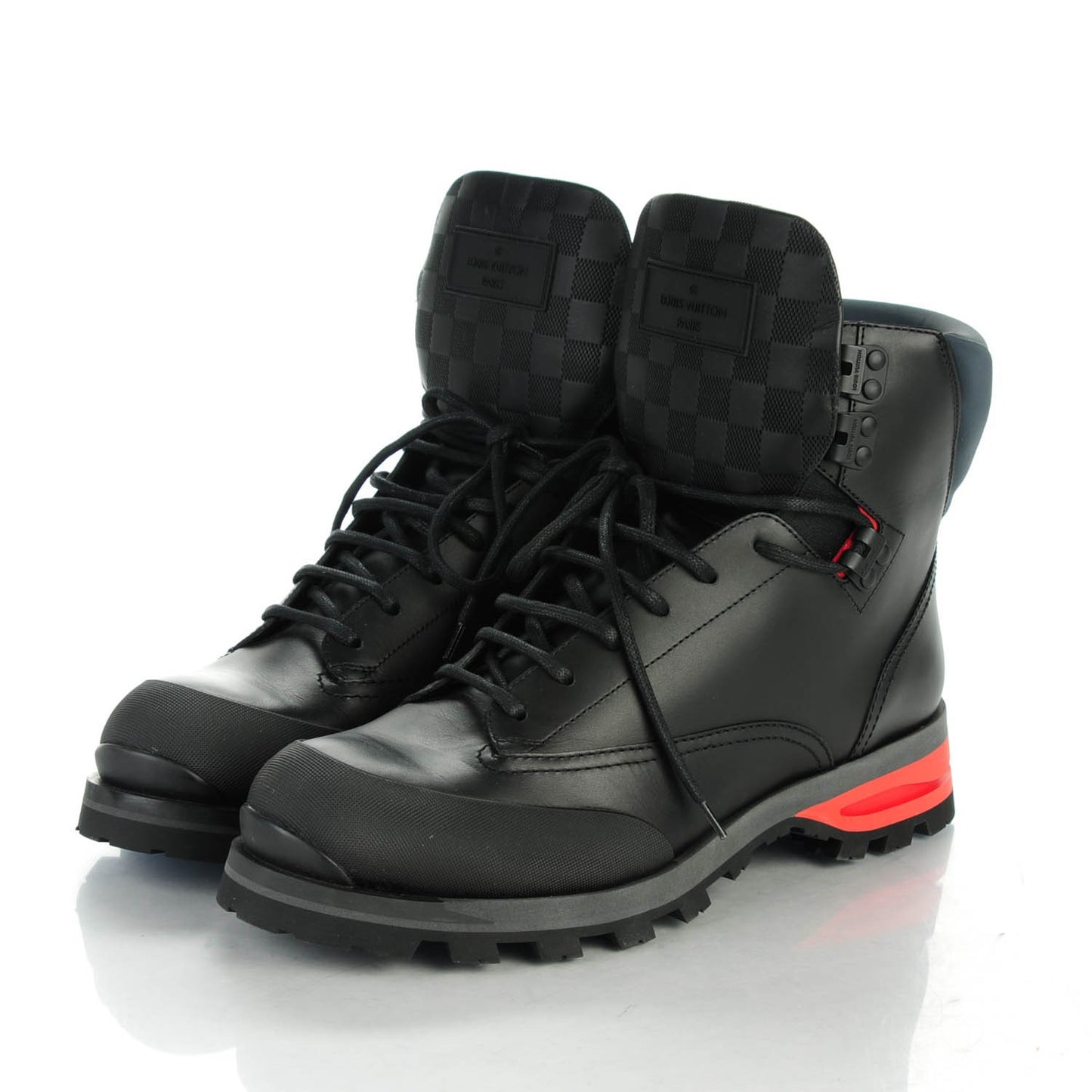 Calfskin Damier Blizzard Ankle Boots 9.5 Black