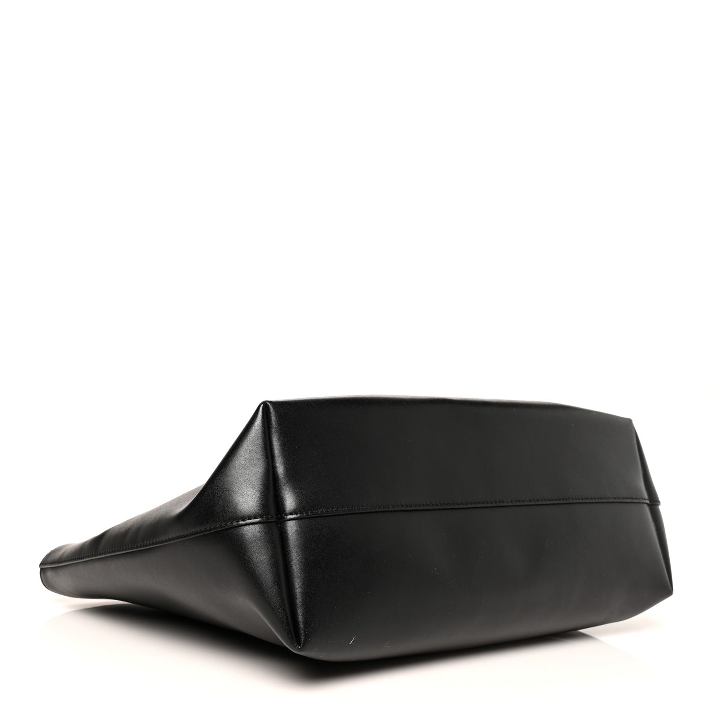 Vitello Liberty Lucido Metal Monster Eyes Medium Roll Tote Black