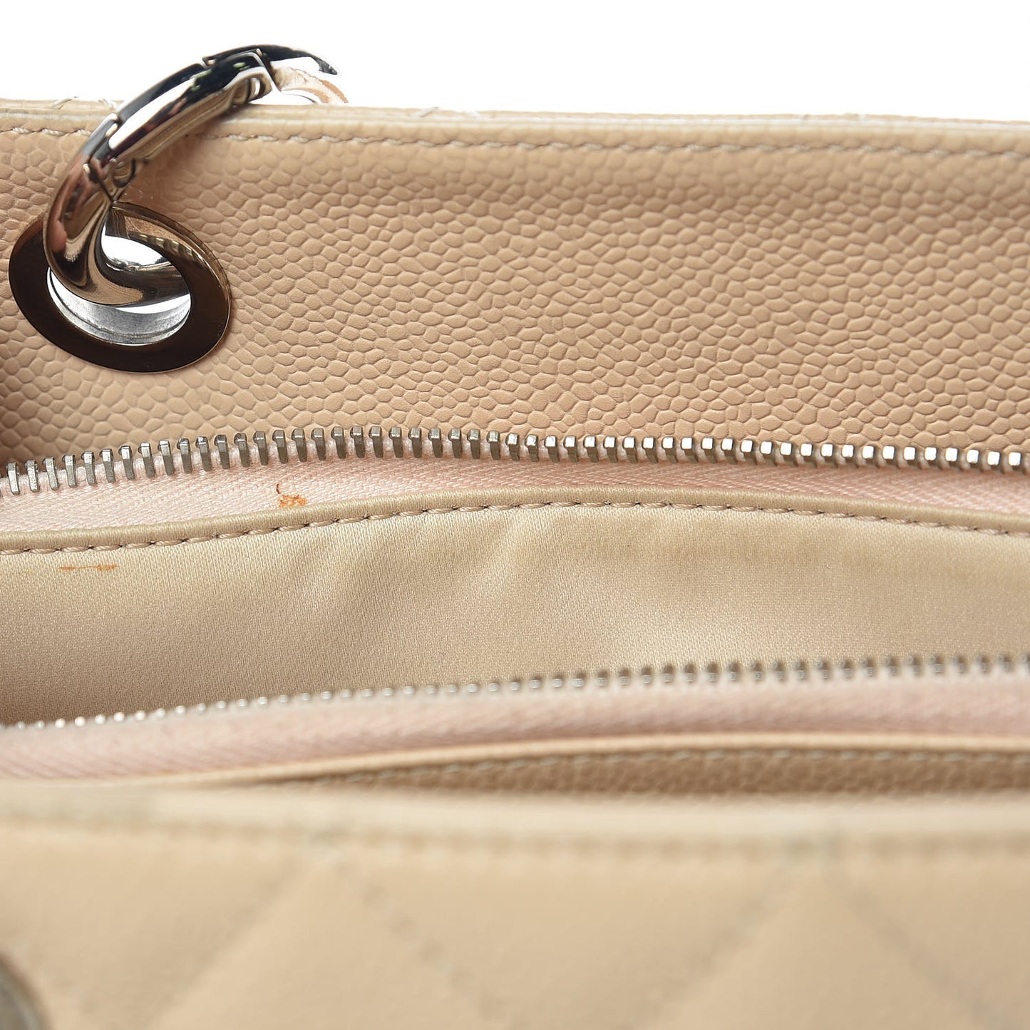 Caviar Quilted Grand Shopping Tote GST Beige Clair