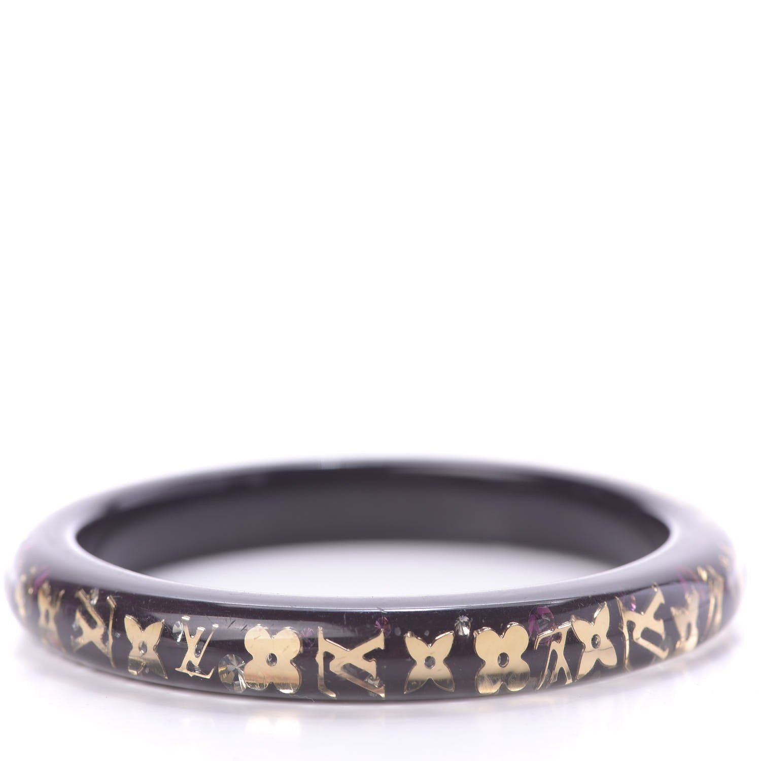 Louis Vuitton Resin Swarovski Medium Inclusion Bracelet PM Marron 3 of 4