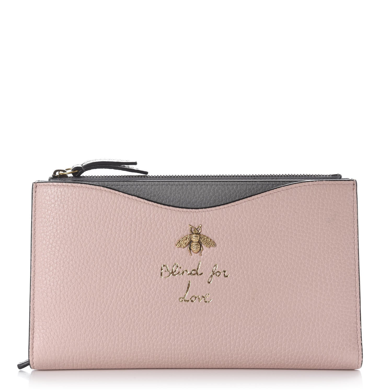 Gucci Cellarius Calfskin Blind For Love Bee Traveler Wallet Light Pink 1 of 10
