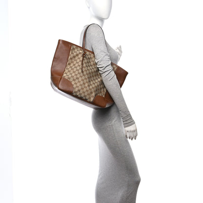 Gucci Monogram Medium Bree Zippered Tote Beige Tabacco 2 of 10