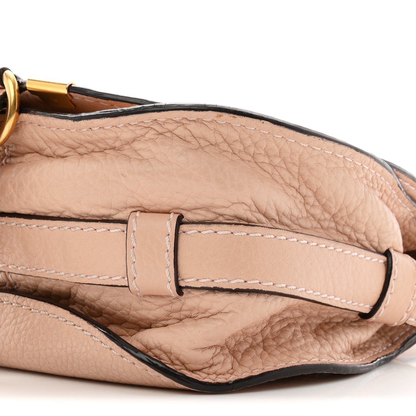 Calfskin Mini Marcie Round Crossbody Bag Blush Nude