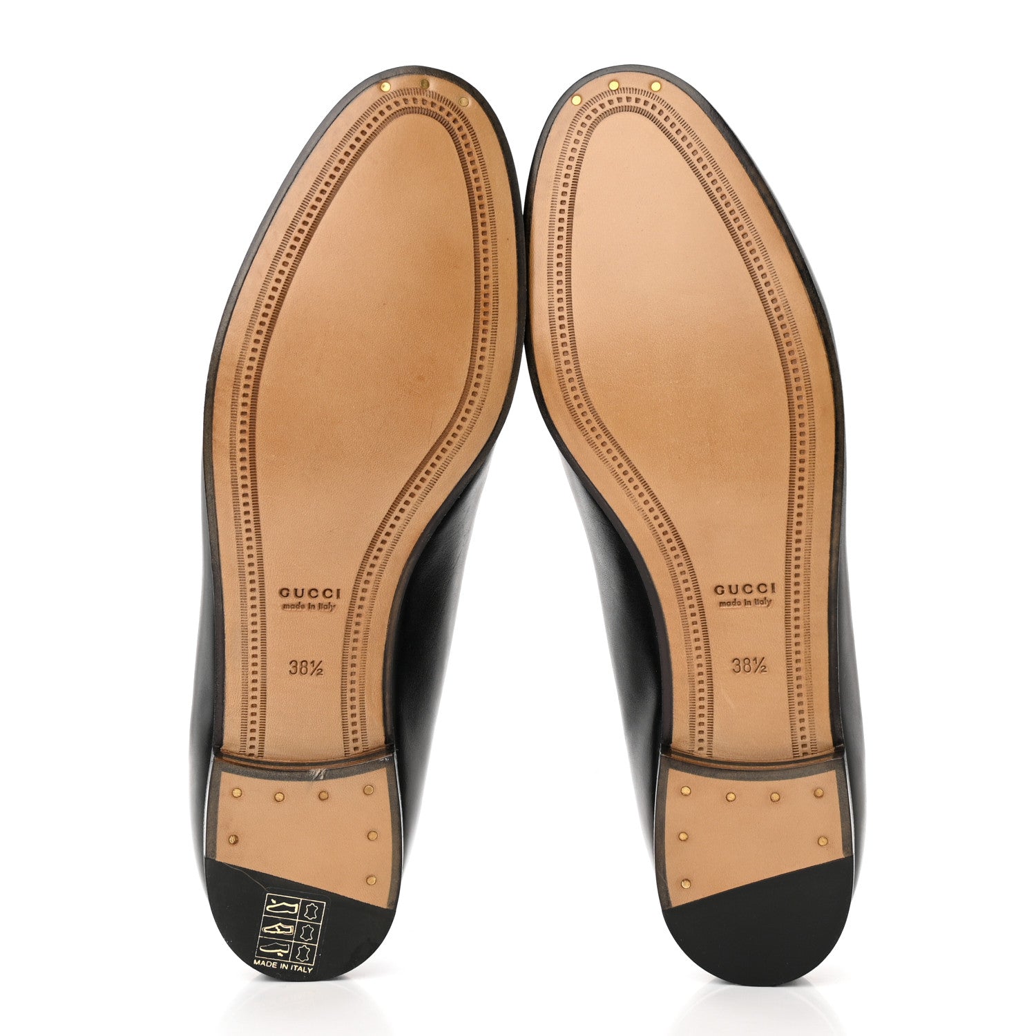 Gucci Calfskin Womens Jordaan Loafers 38.5 Black 5 of 11