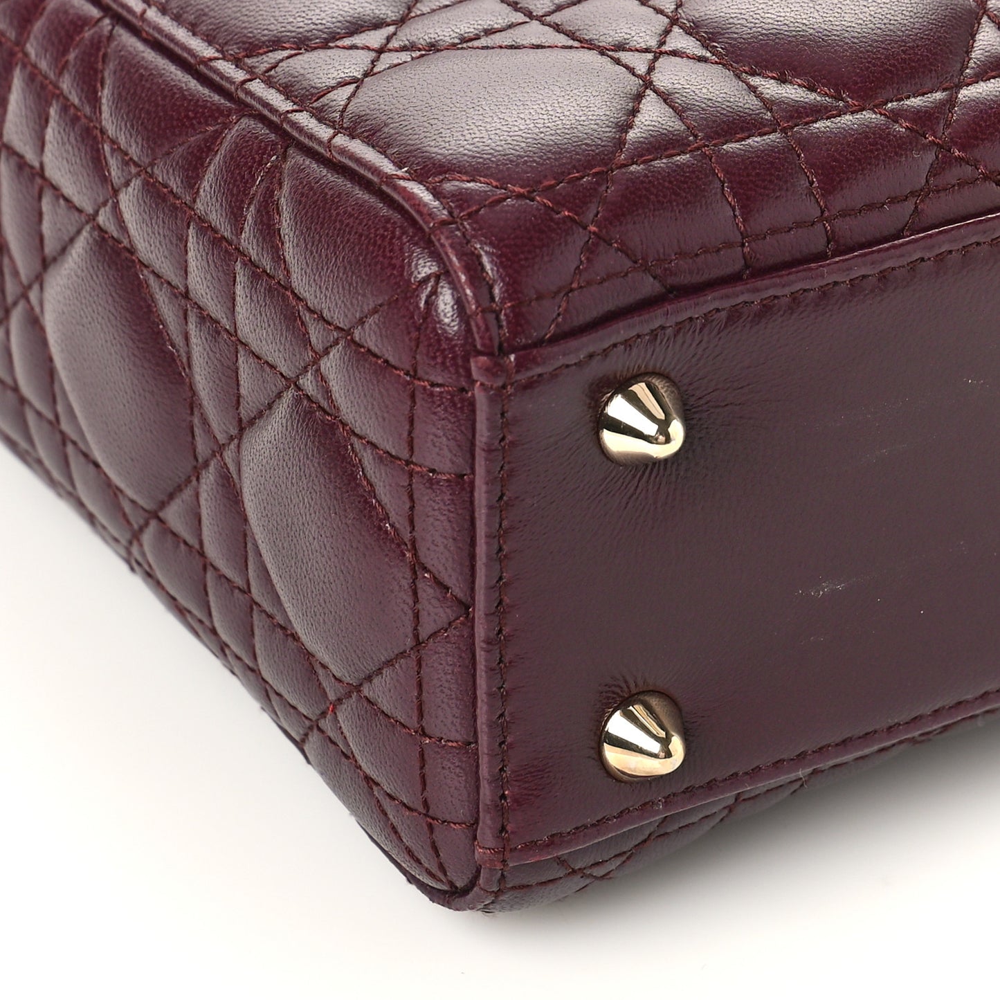 Lambskin Cannage Small Lucky Badges My Lady Dior Plum
