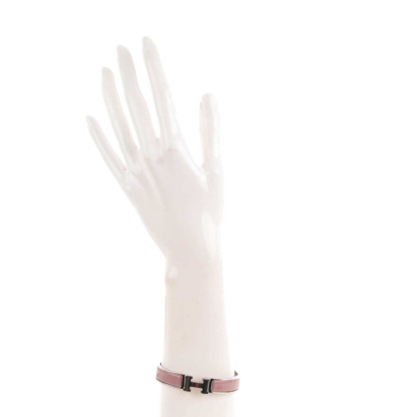 Enamel Narrow Clic Clac H Bracelet PM Bois De Rose
