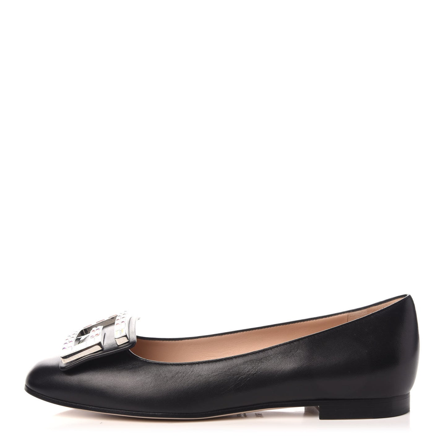 Malaga Kid Crystal Square G Madelyn Ballet Flats 36.5 Black