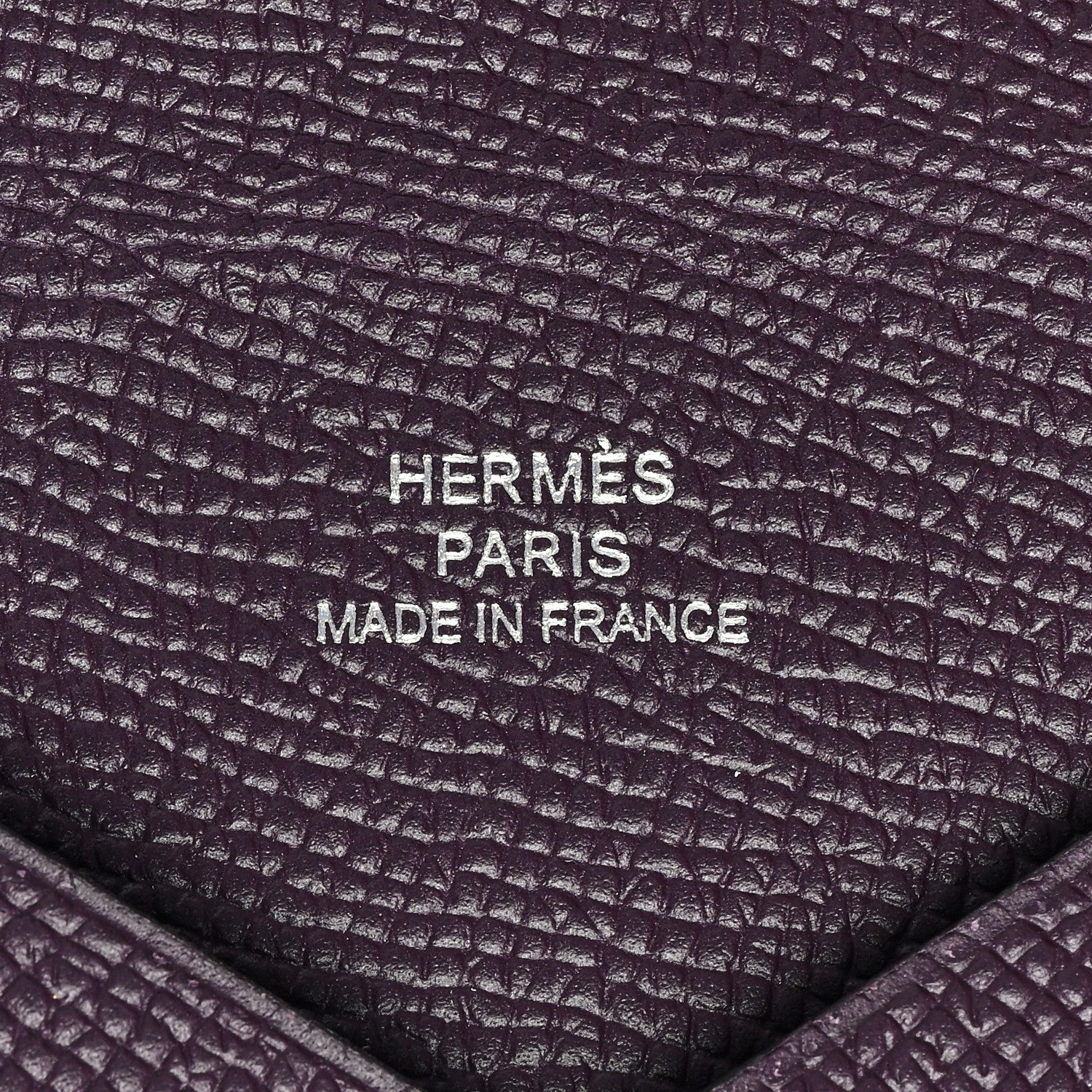 Hermes Epsom Calvi Card Case Raisin 6 of 7
