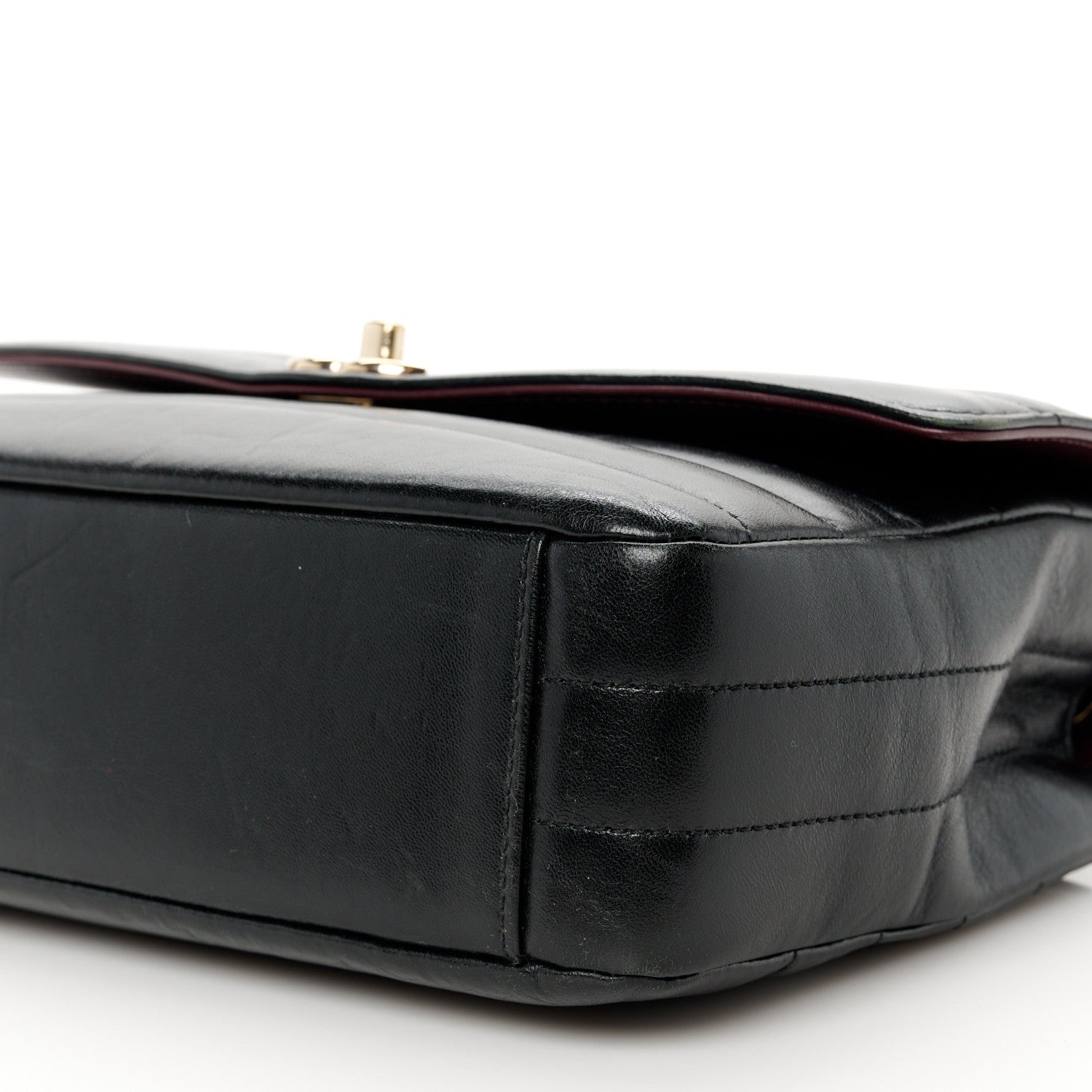 Chanel Shiny Lambskin Chevron Quilted Miroir Black 11 of 11