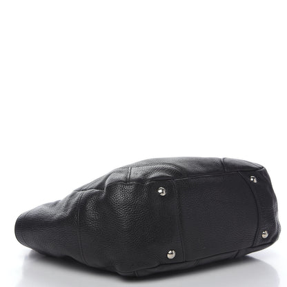 Prada Vitello Daino Side Pocket Hobo Black 3 of 10