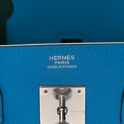 Hermes Togo Verso Birkin 30 Bleu Zanzibar Malachite 6 of 11