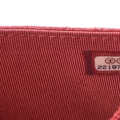 Chanel Caviar Quilted Wallet on Chain WOC Red 8 of 8
