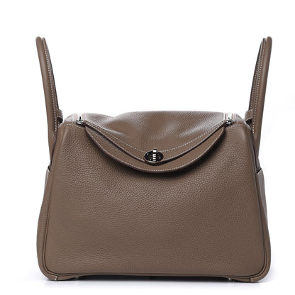Hermes Taurillon Clemence Lindy 30 Etoupe 1 of 11