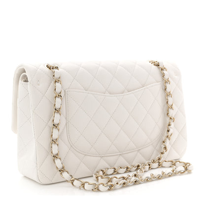 Chanel Caviar Quilted Medium Double Flap White 3 of 10
