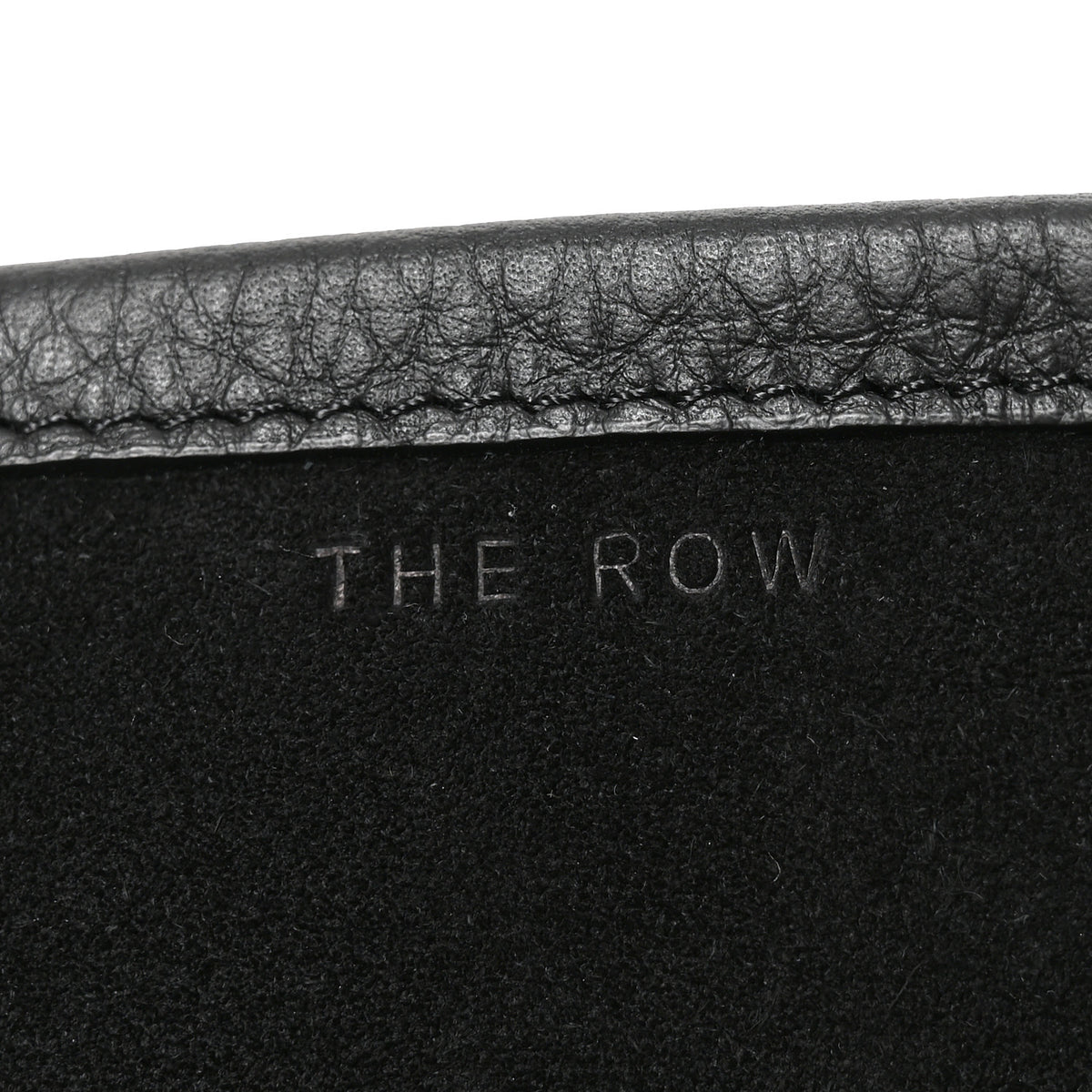Grained Calfskin Medium N/S Hook Tote Black