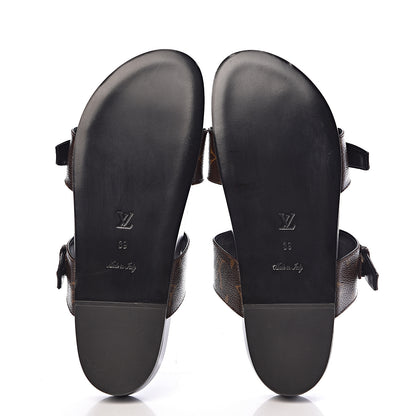Louis Vuitton Monogram Bom Dia Mule Sandals 39 Black 5 of 8