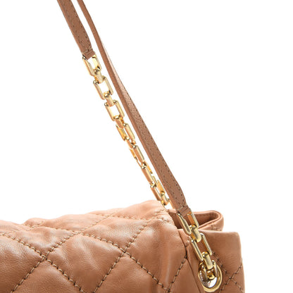 Chanel Calfskin Quilted Jumbo Retro Chain Accordion Flap Dark Beige 11 of 18
