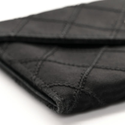 Chanel Satin Stitched Flap Card Case Black 9 of 10