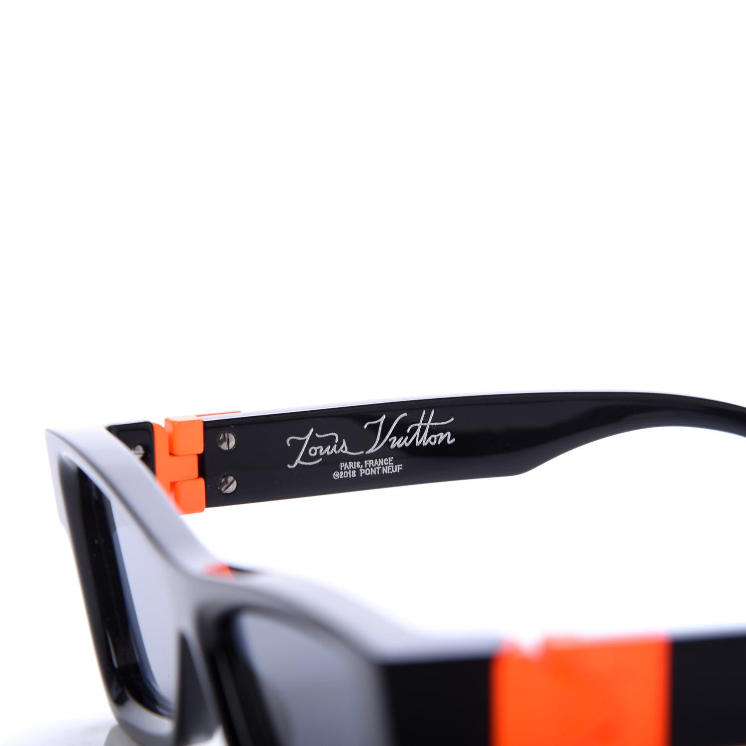 Louis Vuitton Acetate Skepitcals Z1161W Sunglasses Black Orange 5 of 8
